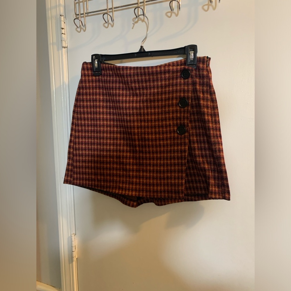 Love Tree Plaid Skort